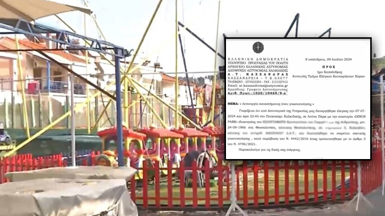 Χαλκιδική: Η αστυνομία είχε ενημερώσει τον δήμο Κασσάνδρας ότι το λούνα παρκ δεν είχε γνωστοποιήσει τη λειτουργία του
