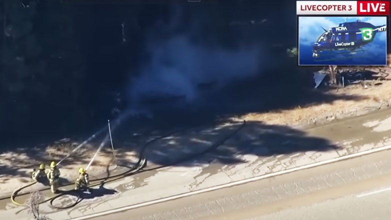 Ηλεκτρικό φορτηγό πήρε φωτιά και έκαιγε για… 4μιση ώρες (Βίντεο)