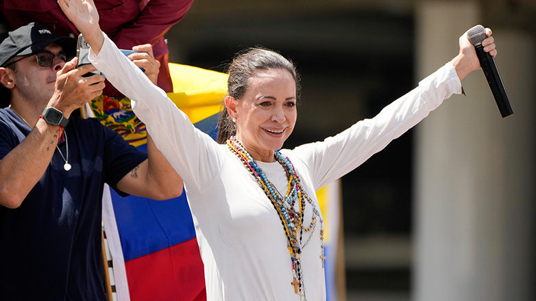 Βενεζουέλα: Η επικεφαλής της αντιπολίτευσης καλεί τους πολίτες σε νέες διαδηλώσεις