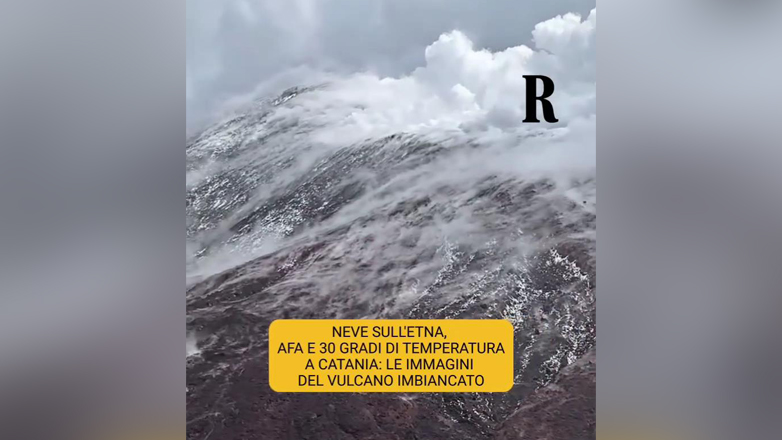 Με 30 βαθμούς χιόνισε στην Αίτνα, που καπνίζει από τις εκρήξεις!