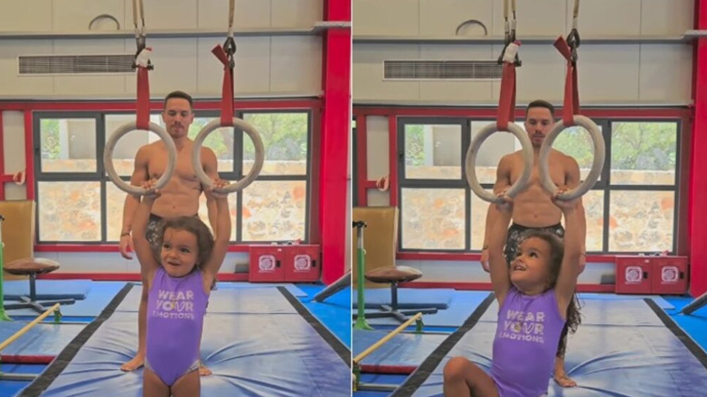 Λευτέρης Πετρούνιας: Η μικρή του κόρη προσπάθησε να τον μιμηθεί στους κρίκους!