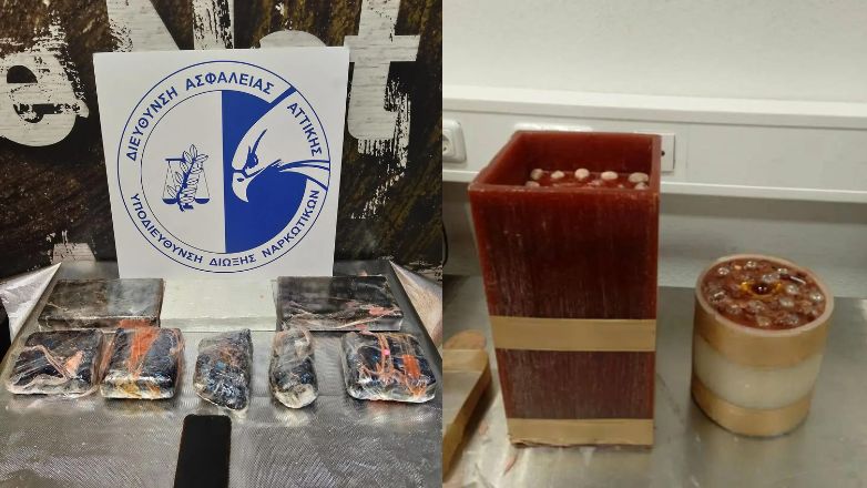 Συνελήφθη 25χρονος στο «Ελευθέριος Βενιζέλος» – Προσπάθησε να περάσει πάνω από 5 κιλά κοκαΐνης κρυμμένα μέσα σε κεριά