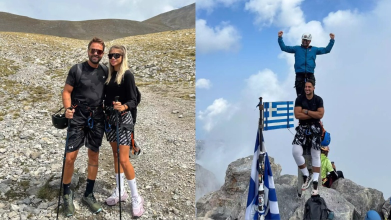 Σάκης Κατσούλης – Ηλίας Βρεττός: Ανέβηκαν στην κορυφή του Ολύμπου μαζί με τις συντρόφους τους