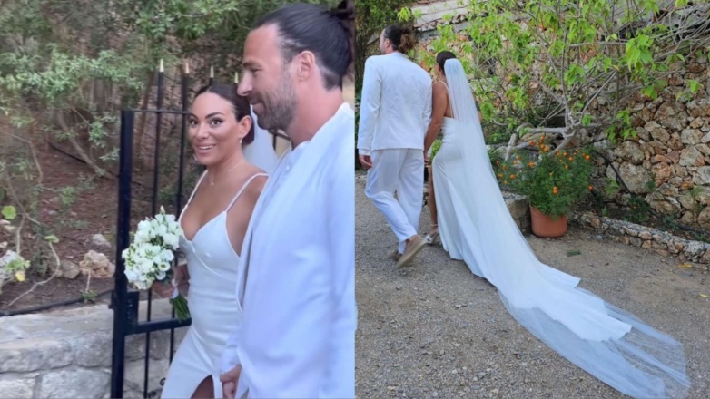 Ευρυδίκη Βαλαβάνη – Γρηγόρης Μόργκαν: Τα πρώτα πλάνα από το γάμο του ζευγαριού στα Χανιά