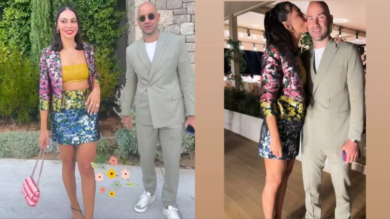 Βασίλης Σπανούλης – Ολυμπία Χοψονίδου: Φωτογραφίες από την εμφάνιση του ζευγαριού στο pre-wedding πάρτι του Γιάννη Αντετοκούνμπο