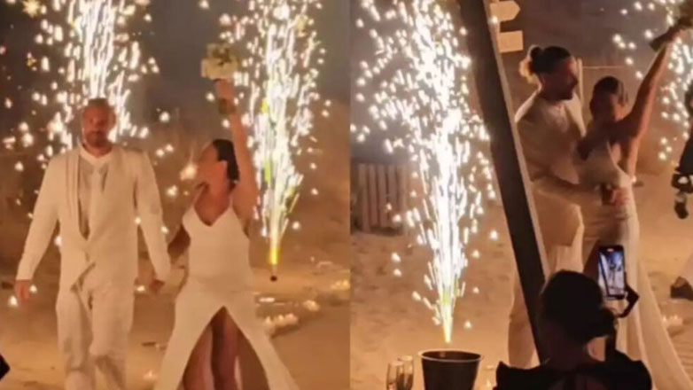 Ευρυδίκη Βαλαβάνη – Γρηγόρης Μόργκαν: Η εντυπωσιακή είσοδος στο γαμήλιο πάρτι και ο πρώτος χορός!