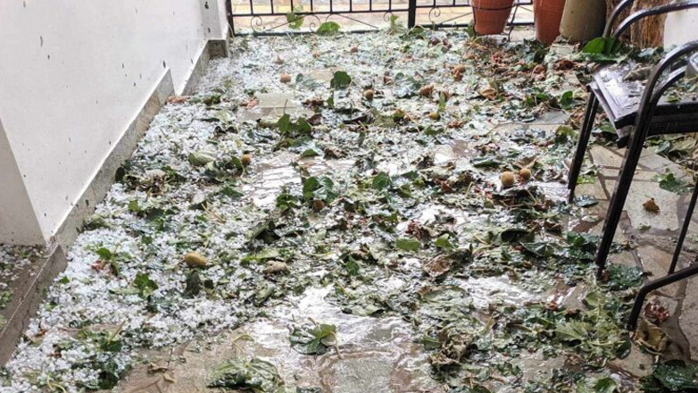 Ζημιές σε καλλιέργειες από τη χαλαζόπτωση στο Βελβεντό Κοζάνης