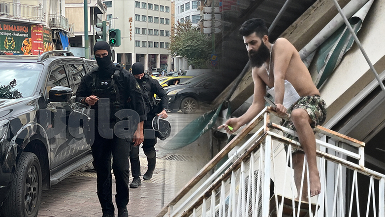 Επέμβαση των ΕΚΑΜ στην πολυκατοικία όπου Παλαιστίνιος απειλούσε να ανατινάξει φιάλη υγραερίου