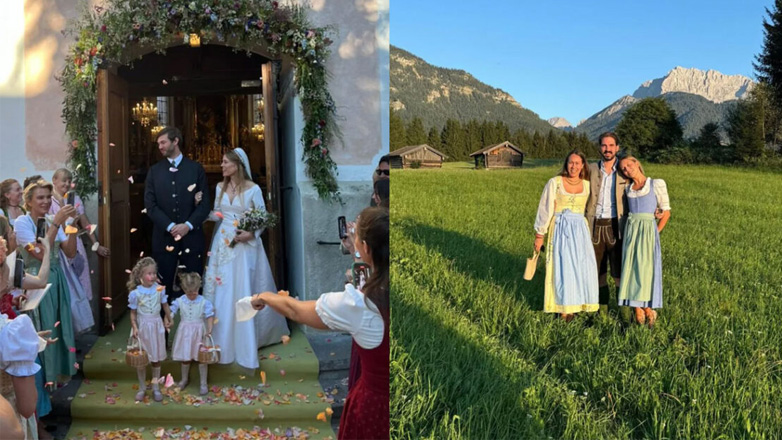 Μαρία Ολυμπία, Φίλιππος Γλίξμπουργκ, Nina Flohr και Ευγενία Νιάρχου καλεσμένοι σε λαμπερό γάμο στις Άλπεις – Πήγαν με παραδοσιακές στολές