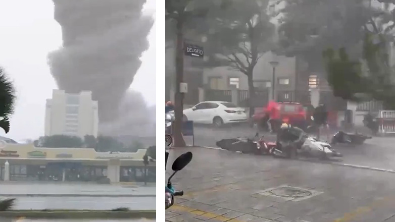 Εικόνες αποκάλυψης από το πέρασμα του τυφώνα Γιάγκι από το Βιετνάμ