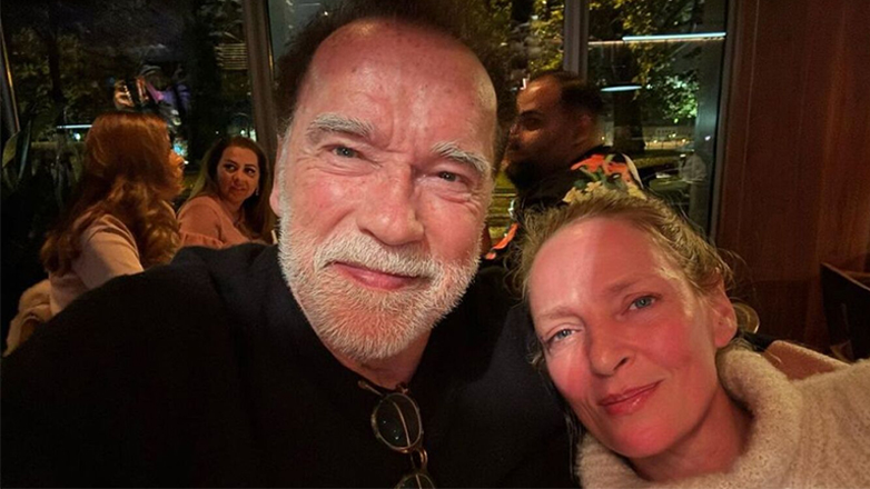 Άρνολντ Σβαρτσενέγκερ και Ούμα Θέρμαν ποζάρουν μαζί