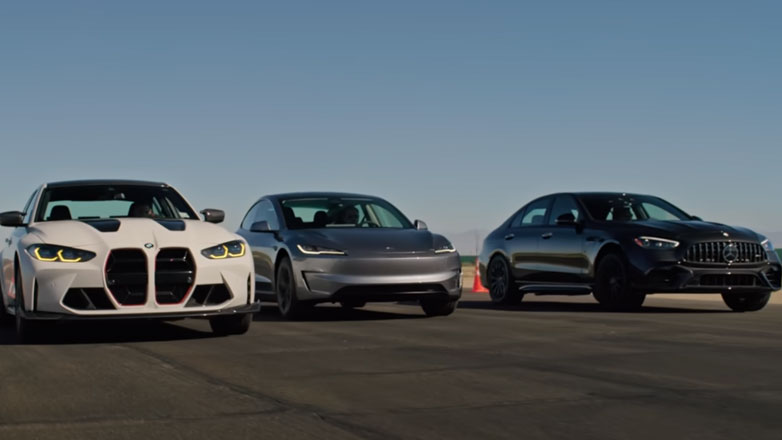 Βενζινοκίνητο VS υβριδικό VS ηλεκτρικό: BMW M3 CS vs AMG C63 S vs Tesla Model 3 Performance (Βίντεο)