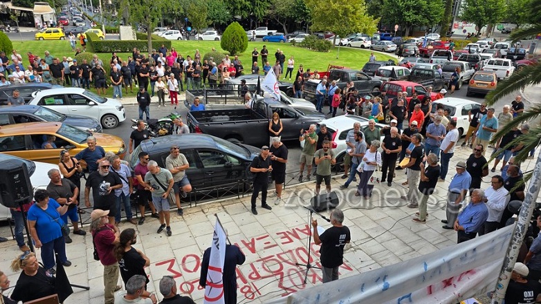 Μηχανοκίνητη πορεία, ενάντια στους πυλώνες υπερυψηλής τάσης, στα Χανιά