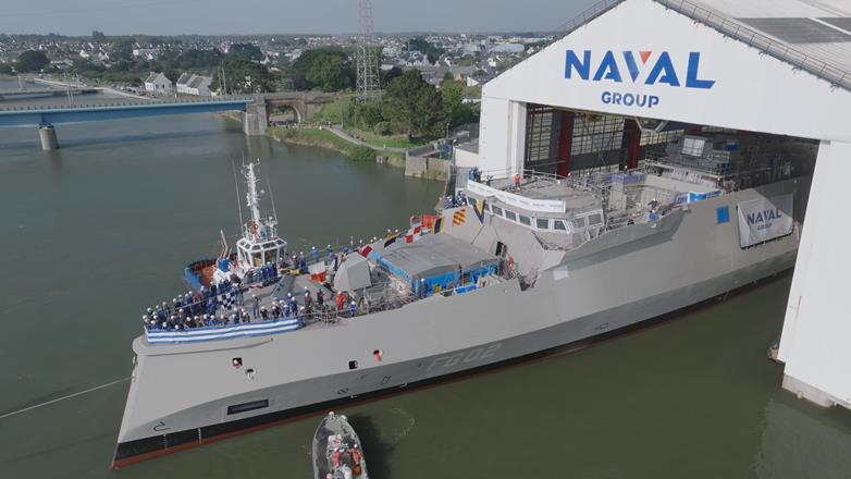 Belh@rra: Ολοκληρώθηκε η τελετή καθέλκυσης της φρεγάτας «Νέαρχος»