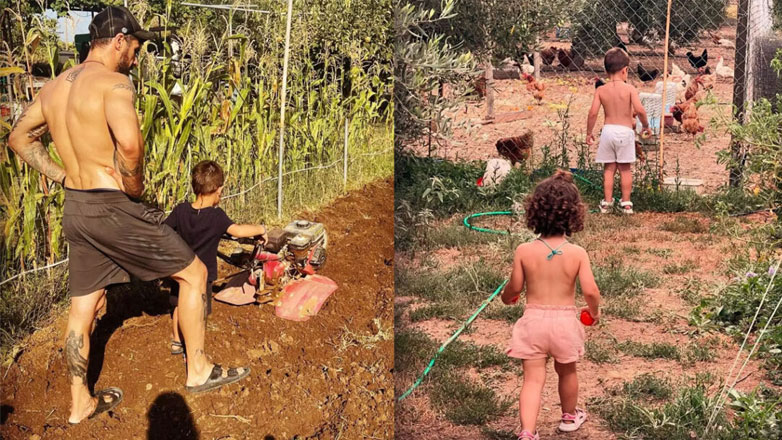 Άκης Πετρετζίκης: Σπάνιες φωτογραφίες με τον γιο του και την κόρη του από τις διακοπές τους