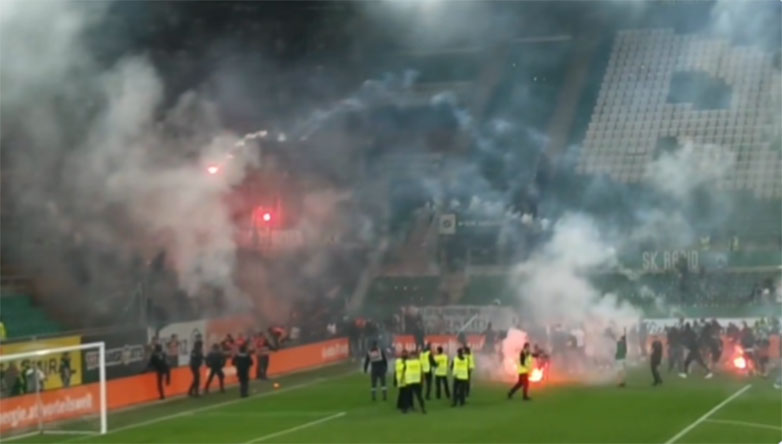 Σοβαρά επεισόδια στο ντέρμπι της Βιέννης, Ραπίντ – Αούστρια