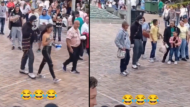 Μίμος αντιγράφει περαστικούς