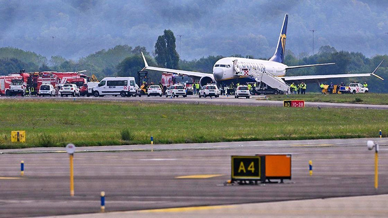 Έσκασε λάστιχο αεροσκάφους της Ryanair