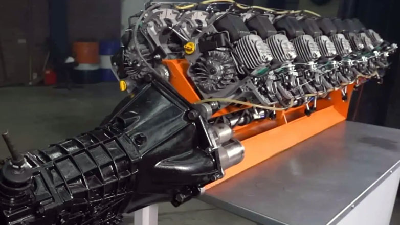 Έφτιαξαν V16 κινητήρα από… 16 αλυσοπρίονα