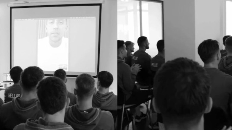 Ο Μπακασέτας εμψύχωσε τους ποδοσφαιριστές της Εθνικής Ελπίδων πριν τον «τελικό» με την Κροατία!