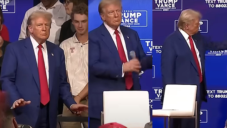 Ο Τραμπ διέκοψε μια προεκλογική συγκέντρωση για να ακούσει… μουσική
