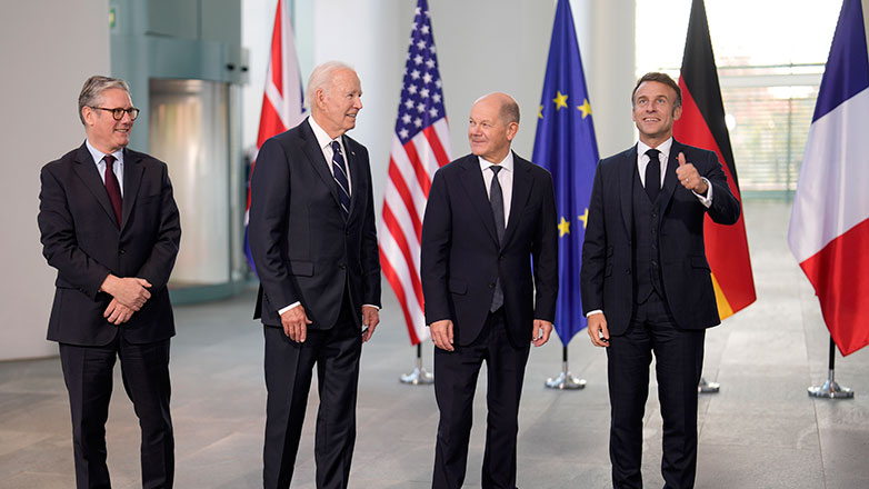 Να τερματιστεί ο πόλεμος στη Γάζα ζητούν με κοινή δήλωση Μπάιντεν, Μακρόν, Σολτς και Στάρμερ