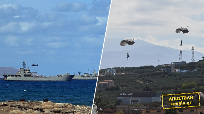 Δείτε εντυπωσιακές εικόνες από τη μεγάλη αεροναυτική άσκηση «Μέδουσα -13» στην Κρήτη