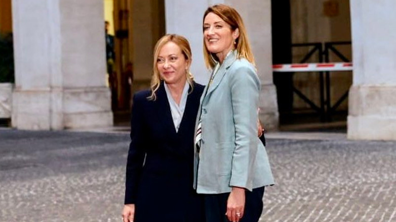 Ιταλία: Συνάντηση της Τζόρτζια Μελόνι με την πρόεδρο του Ευρωπαϊκού Κοινοβουλίου Ρομπέρτα Μέτσολα