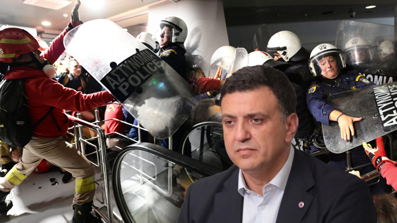 Εικόνες ντροπής στο υπουργείο Κλιματικής Κρίσης με τα επεισόδια ΜΑΤ – εποχικών πυροσβεστών