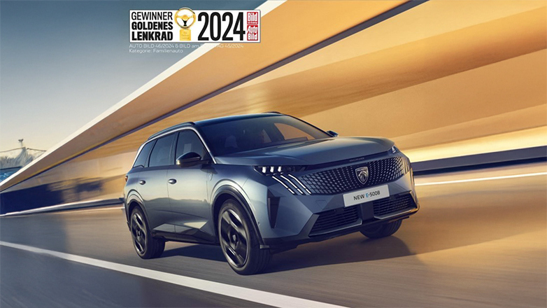 Χρυσό Τιμόνι 2024: Νικητής στην κατηγορία «Οικογενειακό Αυτοκίνητο» τo νέο Ε-Peugeot E-5008