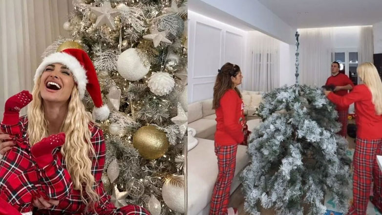 Ιωάννα Τούνη: Στόλισε για τα Χριστούγεννα – Το πανύψηλο δέντρο στο σπίτι της στη Θεσσαλονίκη