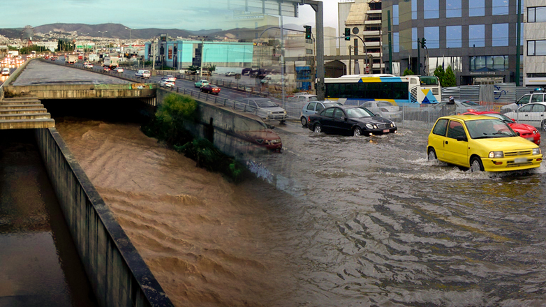 Χάος στην Αθήνα από την καταιγίδα