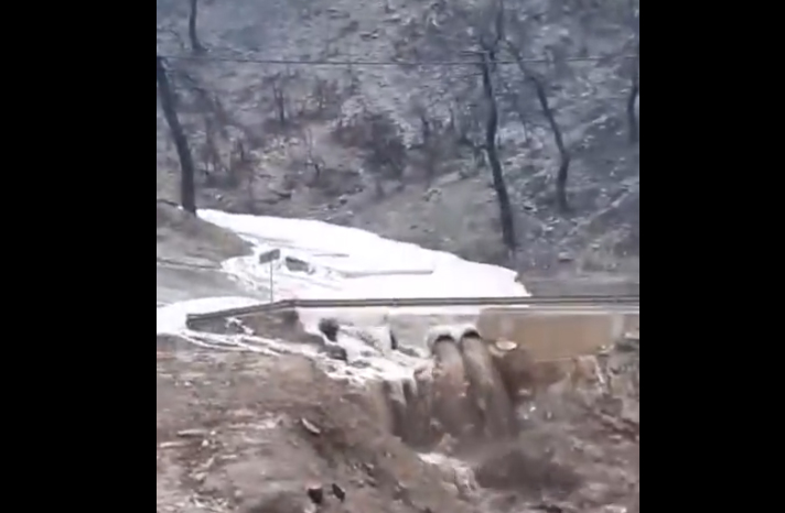 Πεντέλη: Τα καμένα μετατρέπονται σε ποτάμια