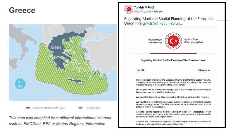 «Θορυβημένη» η Τουρκία από τους χάρτες της Κομισιόν για Αιγαίο και Μεσόγειο «Θορυβημένη» η Τουρκία από τους χάρτες της Κομισιόν για Αιγαίο και Μεσόγειο