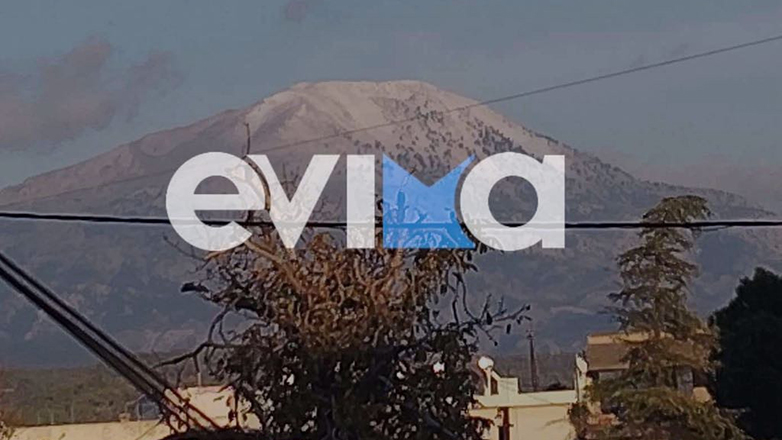 Έπεσαν τα πρώτα χιόνια στην Εύβοια