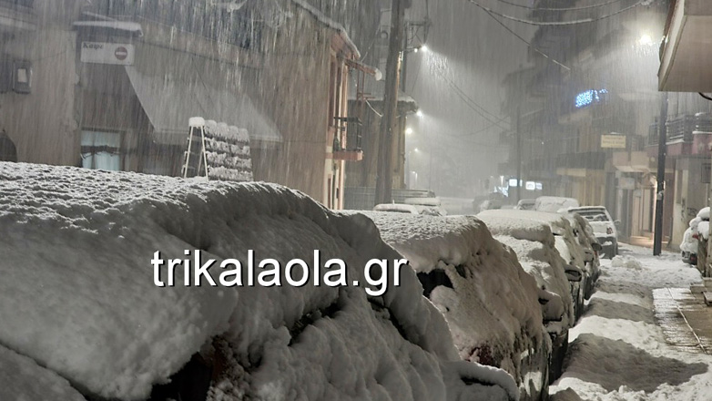 Ισχυρή χιονόπτωση στη Φλώρινα