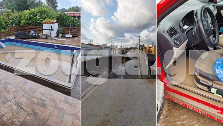 Φαληράκι Ρόδου: Καταστράφηκαν σπίτια, οικοσκευές και αυτοκίνητα – Κατέρρευσαν δρόμοι