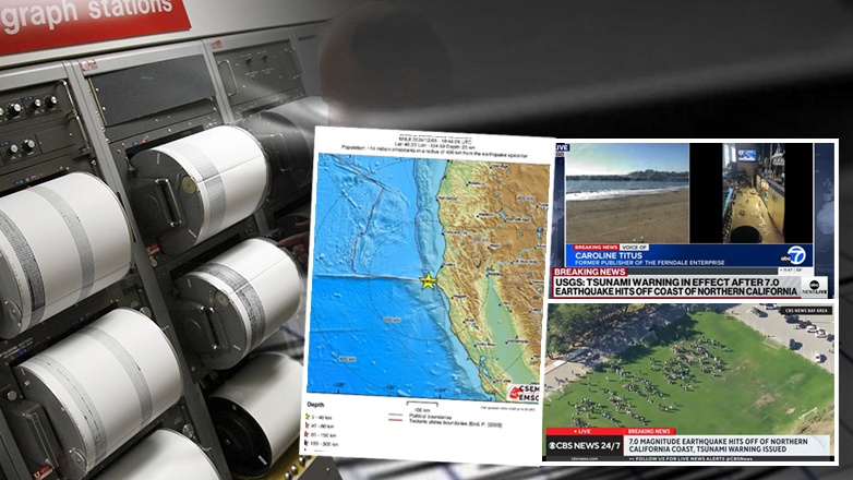 Μεγάλος σεισμός 7 ρίχτερ ανοιχτά της Καλιφόρνιας