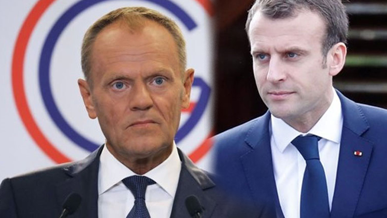 Μακρόν και Τουσκ προειδοποιούν ενάντια σε παραχωρήσεις σε βάρος της Ουκρανίας