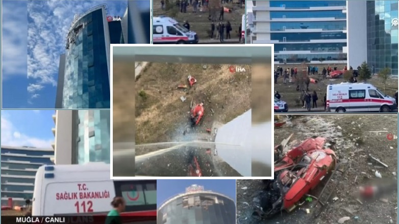 Ελικόπτερο συνετρίβη σε προαύλιο νοσοκομείου στην Τουρκία