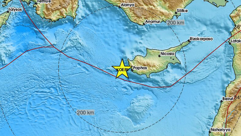 Σεισμός 4,3 Ρίχτερ στην Κύπρο