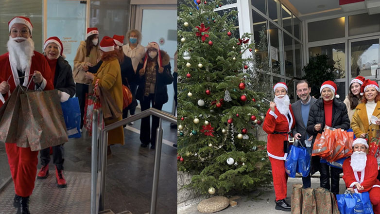 Η Βάνα Μπάρμπα ντύθηκε Άγιος Βασίλης και μοίρασε δώρα σε ασθενείς
