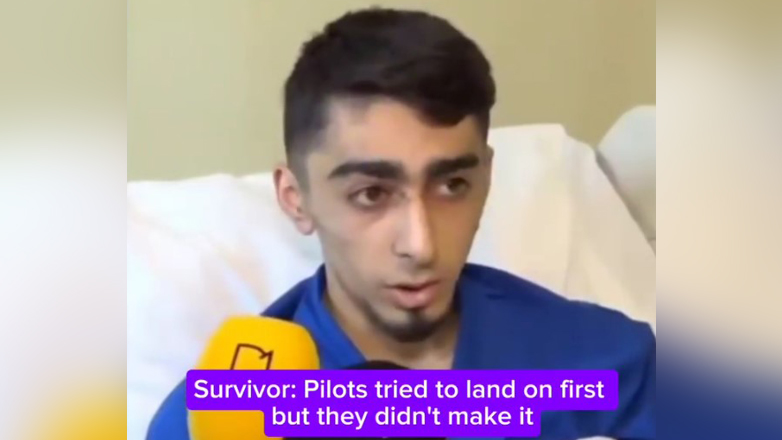 Βίντεο με δηλώσεις 20χρονου επιβάτη που επέζησε της αεροπορικής τραγωδίας στο Καζακστάν