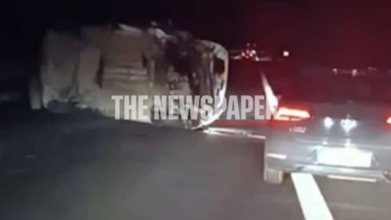 Σοκαριστικό τροχαίο στην εθνική οδό έξω από τον Βόλο