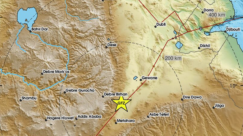 Αιθιοπία: Σεισμός 5,8 Ρίχτερ κοντά στην Αντίς Αμπέμπα