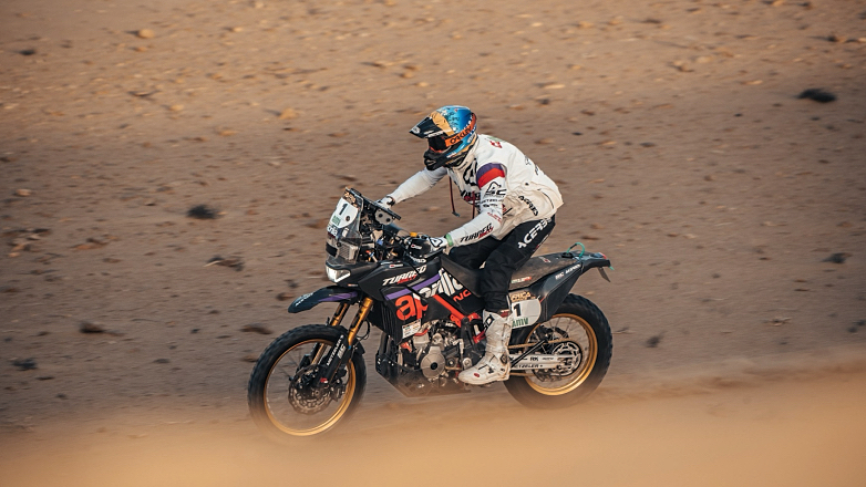 Η Aprilia Tuareg στο βάθρο στην 5η ΕΔ του Africa Eco Race