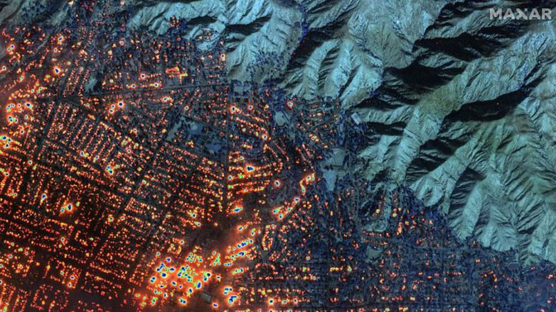 Δορυφορικές φωτογραφίες δείχνουν τη βιβλική καταστροφή από τις πυρκαγιές στο Λος Άντζελες