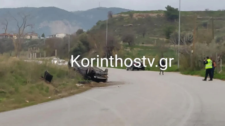 Nτελαπάρισε Ι.Χ στον επαρχιακό δρόμο Κορίνθου – Εξαμιλίων