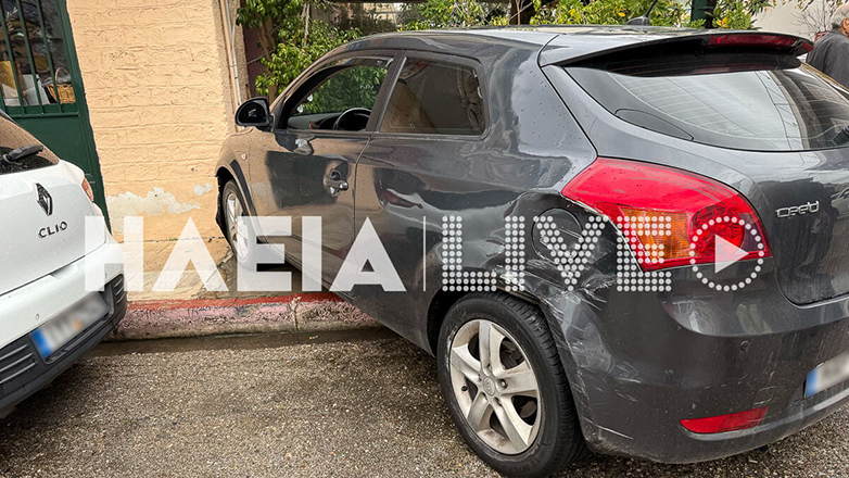 Πύργος: Αυτοκίνητο παραβίασε STOP και «εισέβαλε»  μέσα σε καφενείο