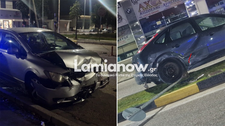 Λαμία: Σφοδρό τροχαίο σε διασταύρωση καρμανιόλα